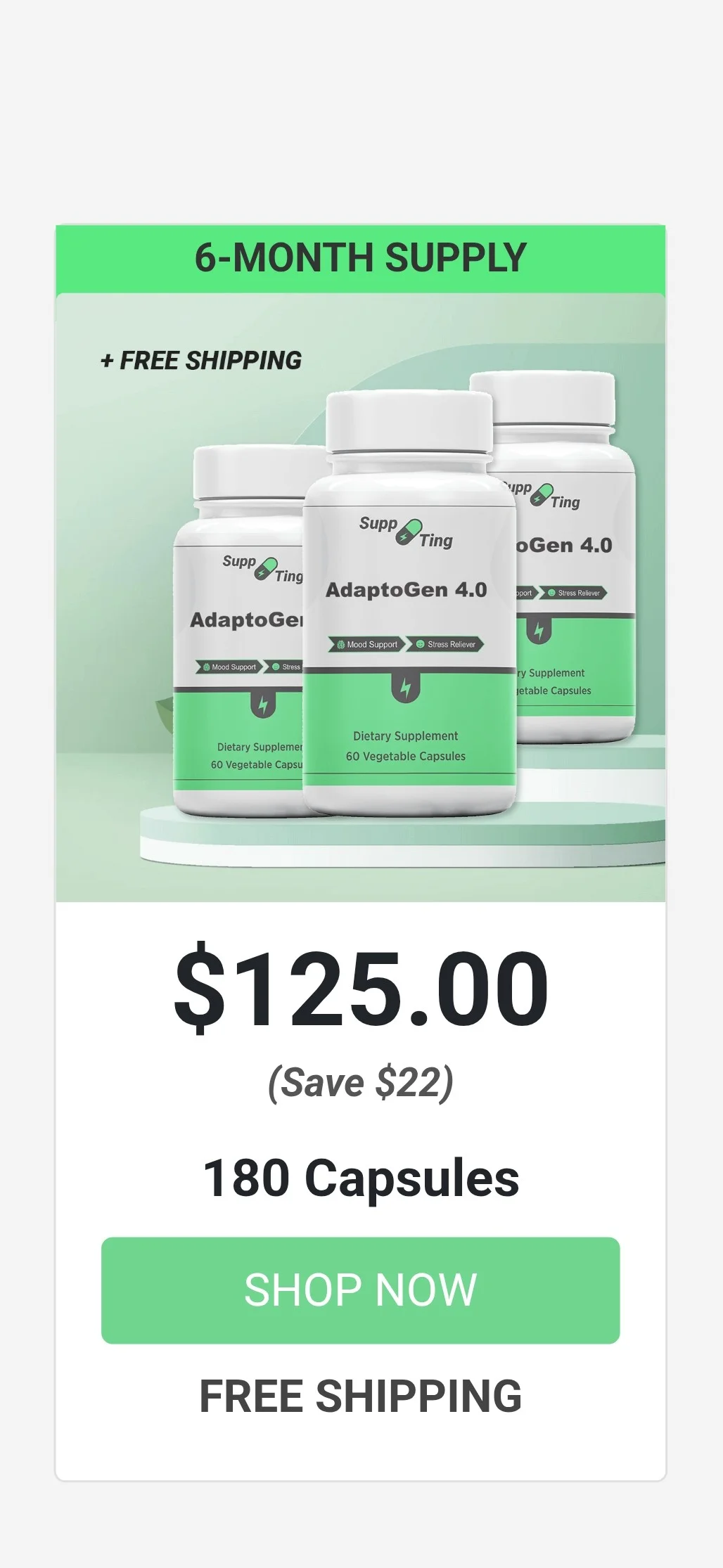 AdaptoGen 4.0™ 3 bottles pricing